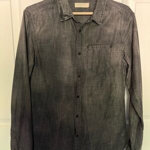All Saints - Charcoal Denim Men's Shirt